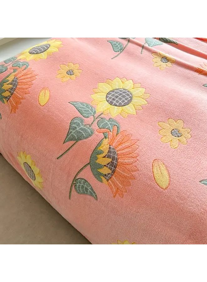Sunflower Floral Pattern Throw Blanket 70 87 X 78 74 Inch Lightweight Soft Fleece All Season For Bed Couch Travel - Image 5